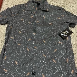 Art Class Quartz Gray Skateboard Button Down.